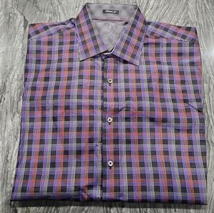 BUGATCHI Plaid Classic Fit Long Sleeve Shirt